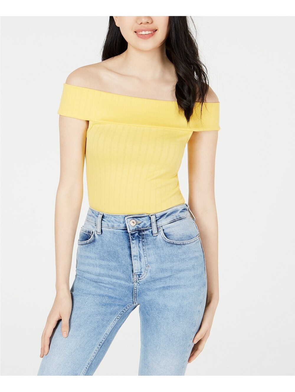 Polly & Esther Juniors Off-The-Shoulder Bodysuit Size M